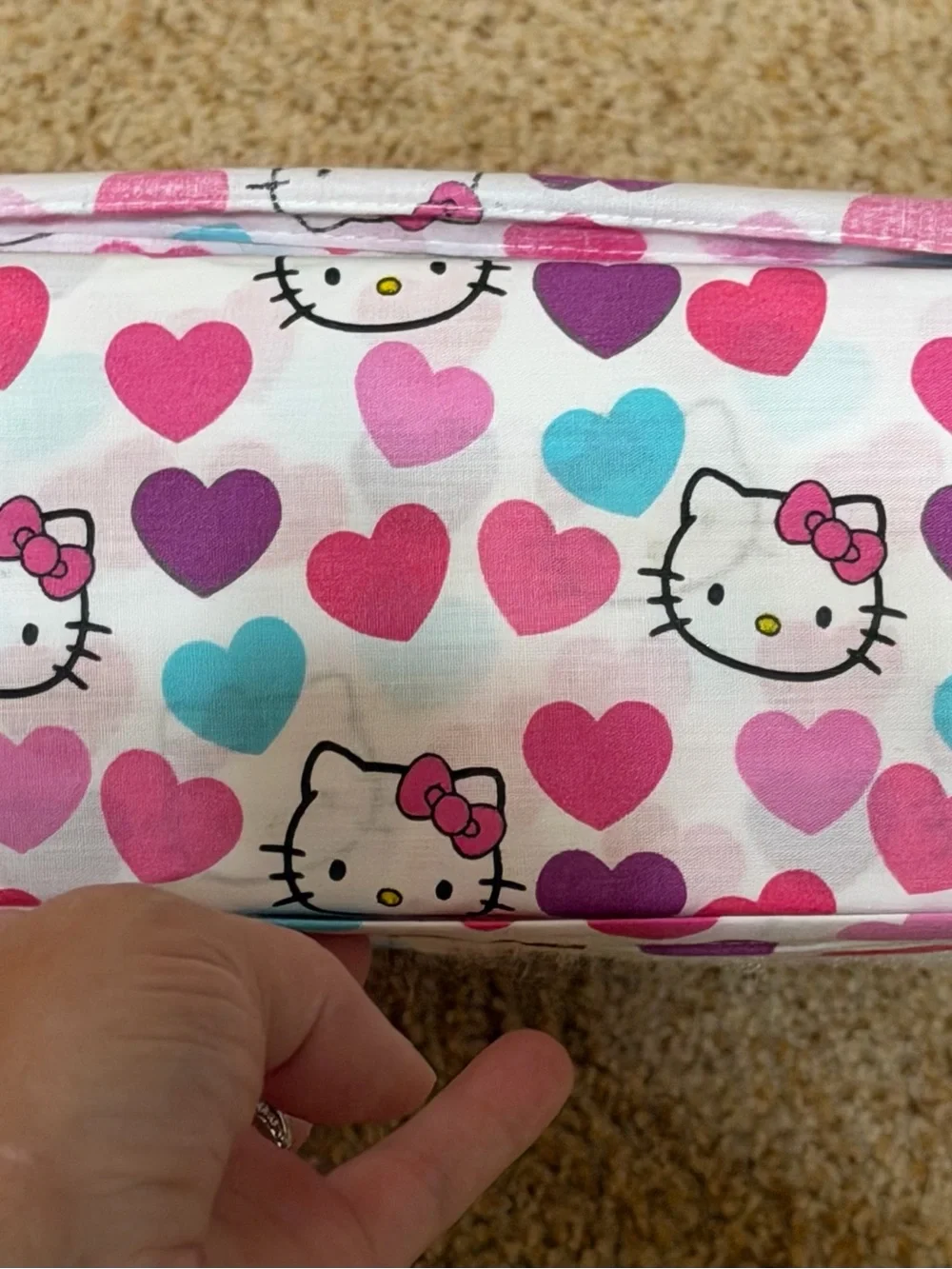 Hello Kitty Heart Print Full Sheet Set – Pink, Purple, Blue